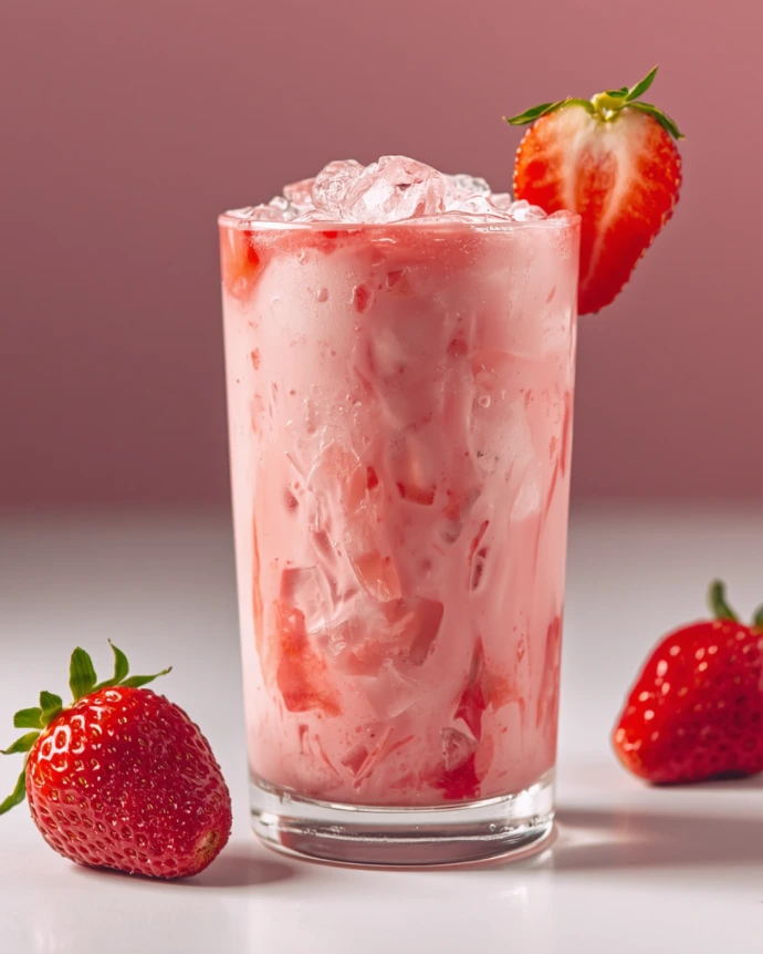 Strawberry Iced Chai Latte