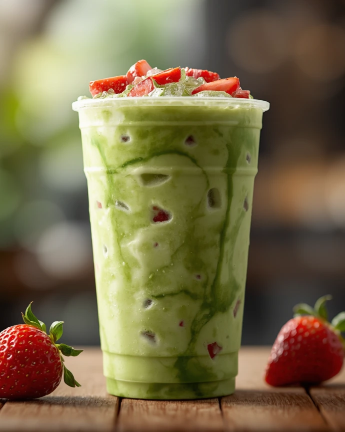 Strawberry Iced Matcha