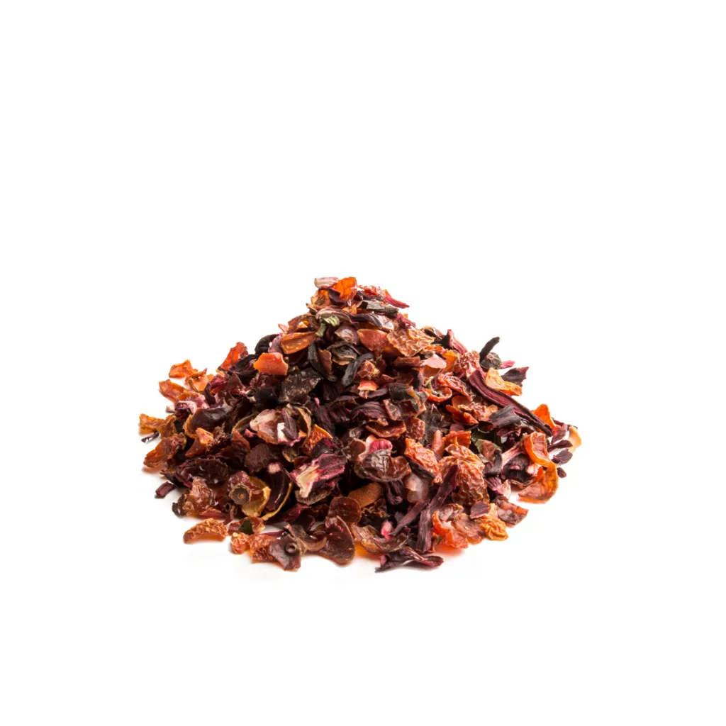 [RB] Rozenbottel met gesneden hibiscus