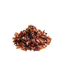 Rozenbottel met gesneden hibiscus
